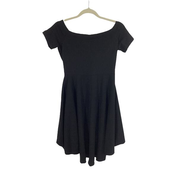 Sarin Mathews Black Off The Shoulder Short Sleeve Dress Mini Women's Size Medium - Picture 4 of 6
